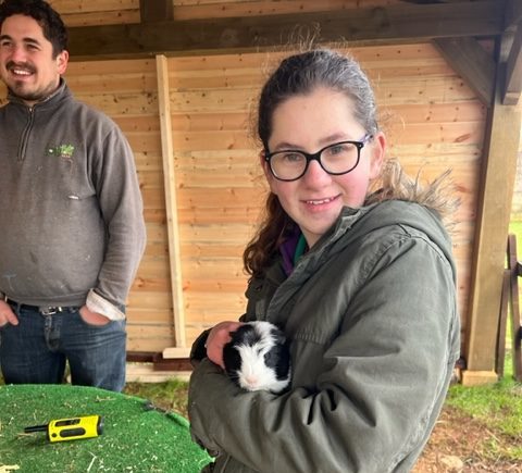 LVS Oxford girl with guinea pig