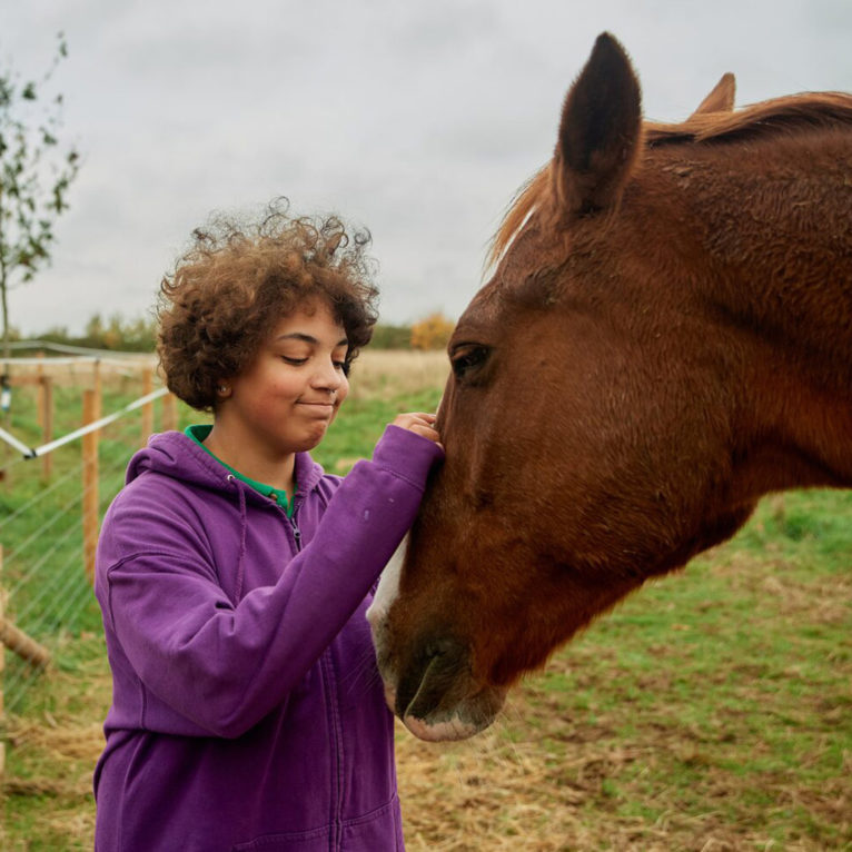 LVS Oxford student with horse